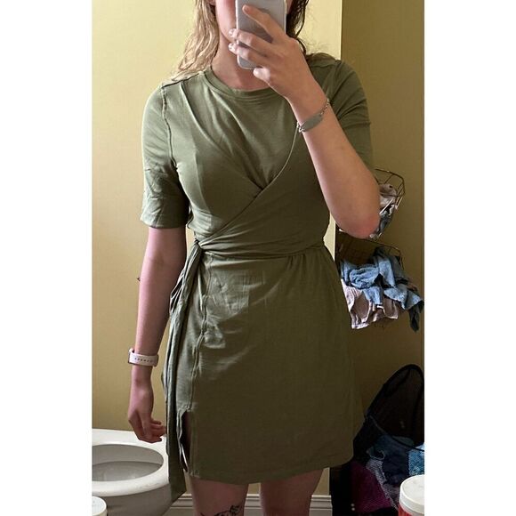 Lululemon Cotton Wrap-Front T-Shirt Dress - Picture 7 of 10